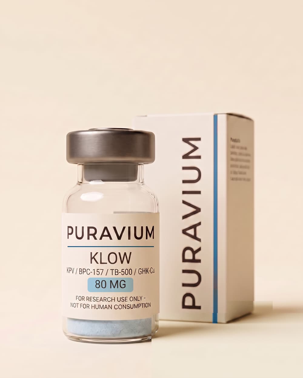 KLOW blend research vial, KPV / BPC-157 / TB-500 / GHK-Cu